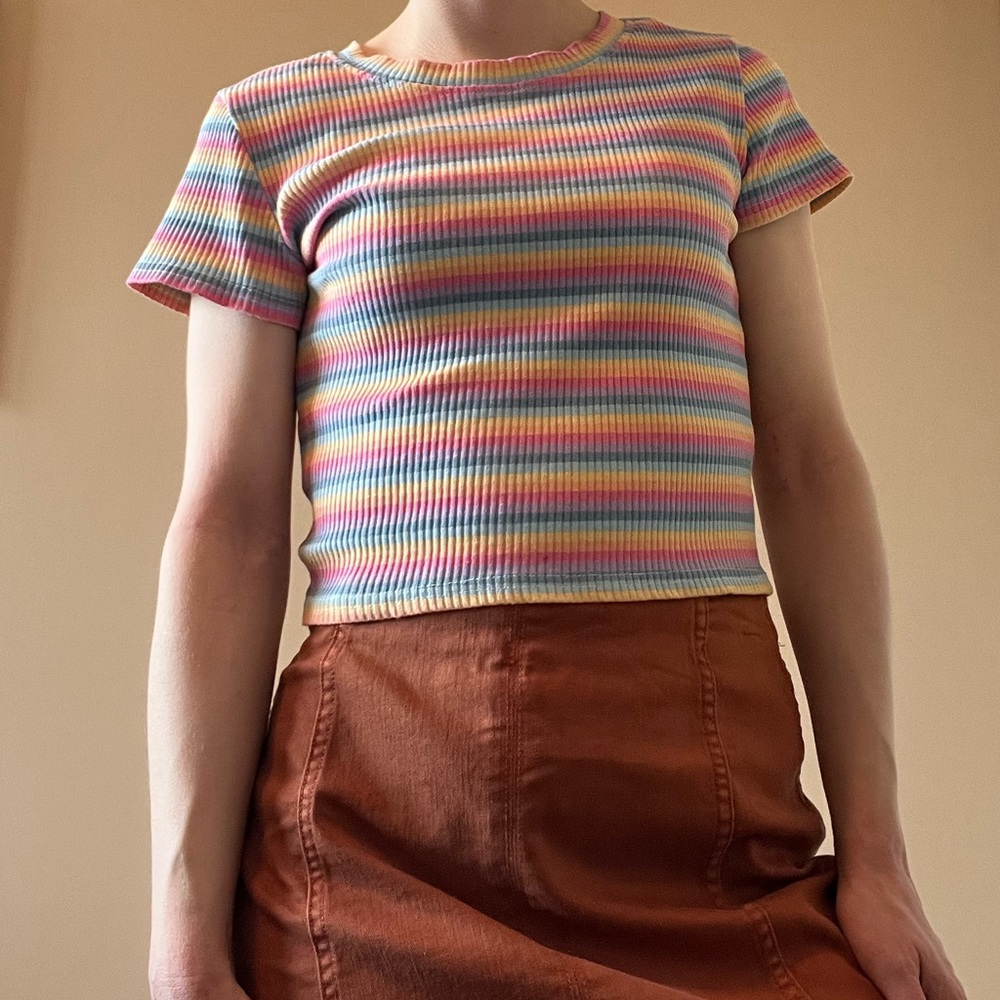 Sheng Kiang Lian striped multicolored top